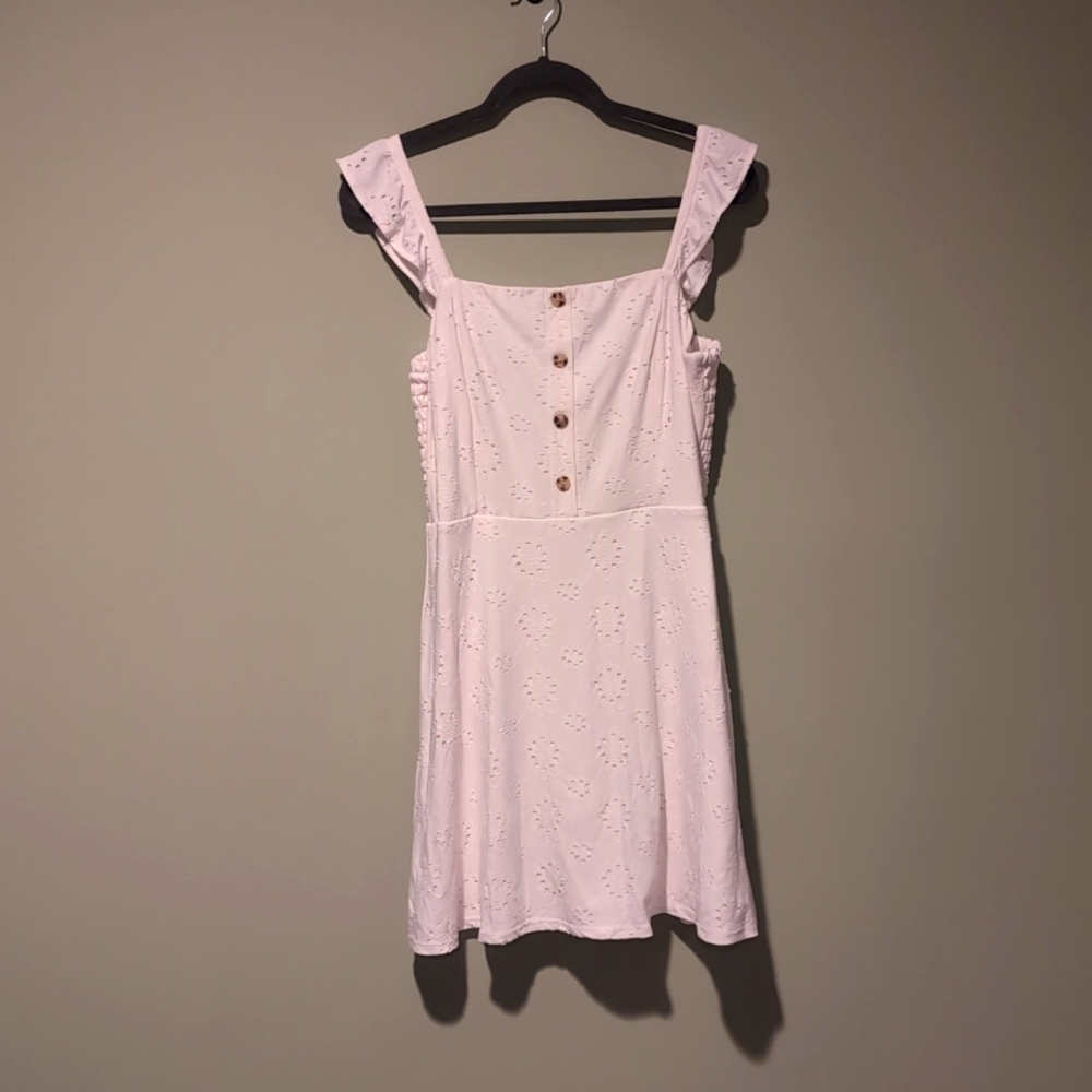 White skater dress